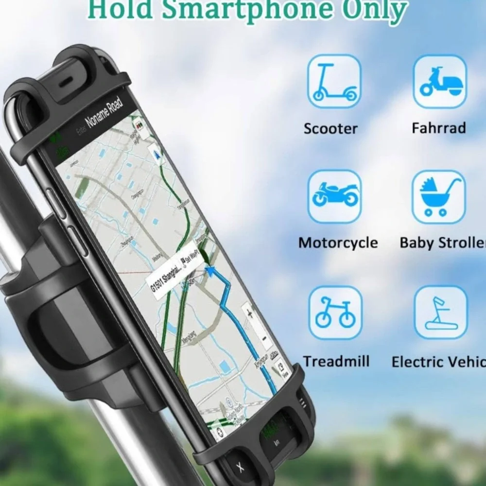 Bike Phone Mount, ANCwear 5-in-1 Portable, Adjustable Silicon Universal Fit